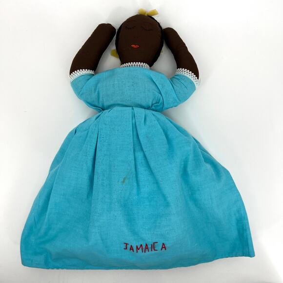 Vintage Jamaica Topsy Turvy Rag Doll Two Dolls in One 15" - Picture 4 of 7